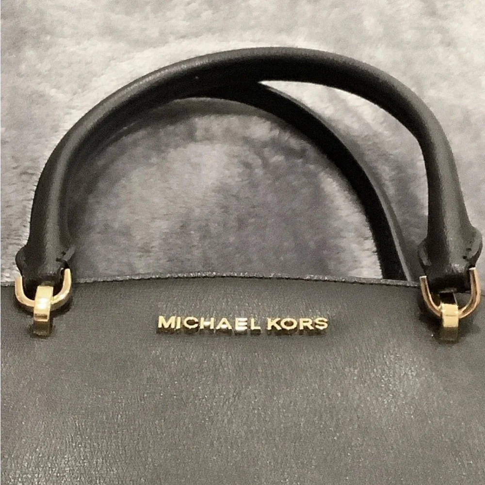 Michael Kors Ellis Small  Satchel Black Leather Handbag NWOT - Picture 11 of 11